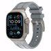 Bracelet silicone de luxe liquide Apple Watch (gris foncé avec titane)