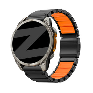 titanium hybrid band black orange