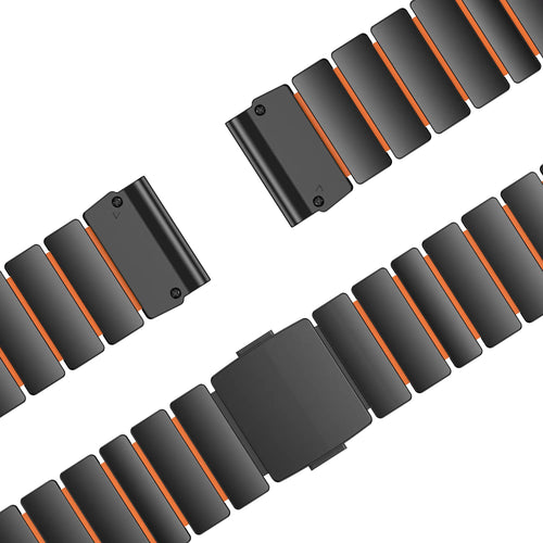 Bandz Garmin Fenix E Titanium Strap 'Hybrid' (Black/Orange)