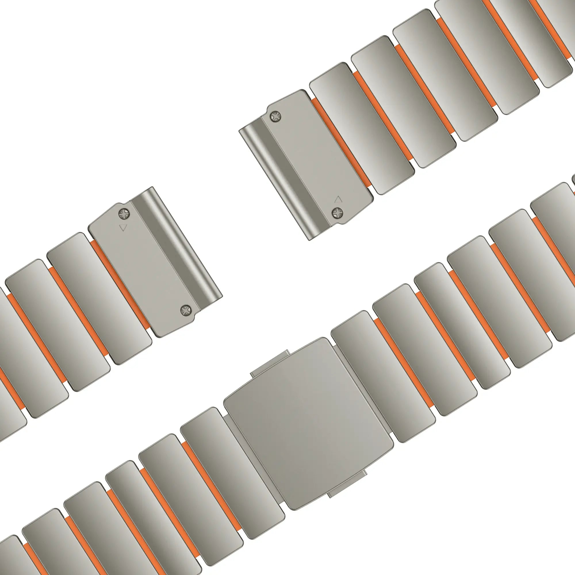 Bandz Garmin Instinct Titanium Strap 'Hybrid' (Titanium/Orange)