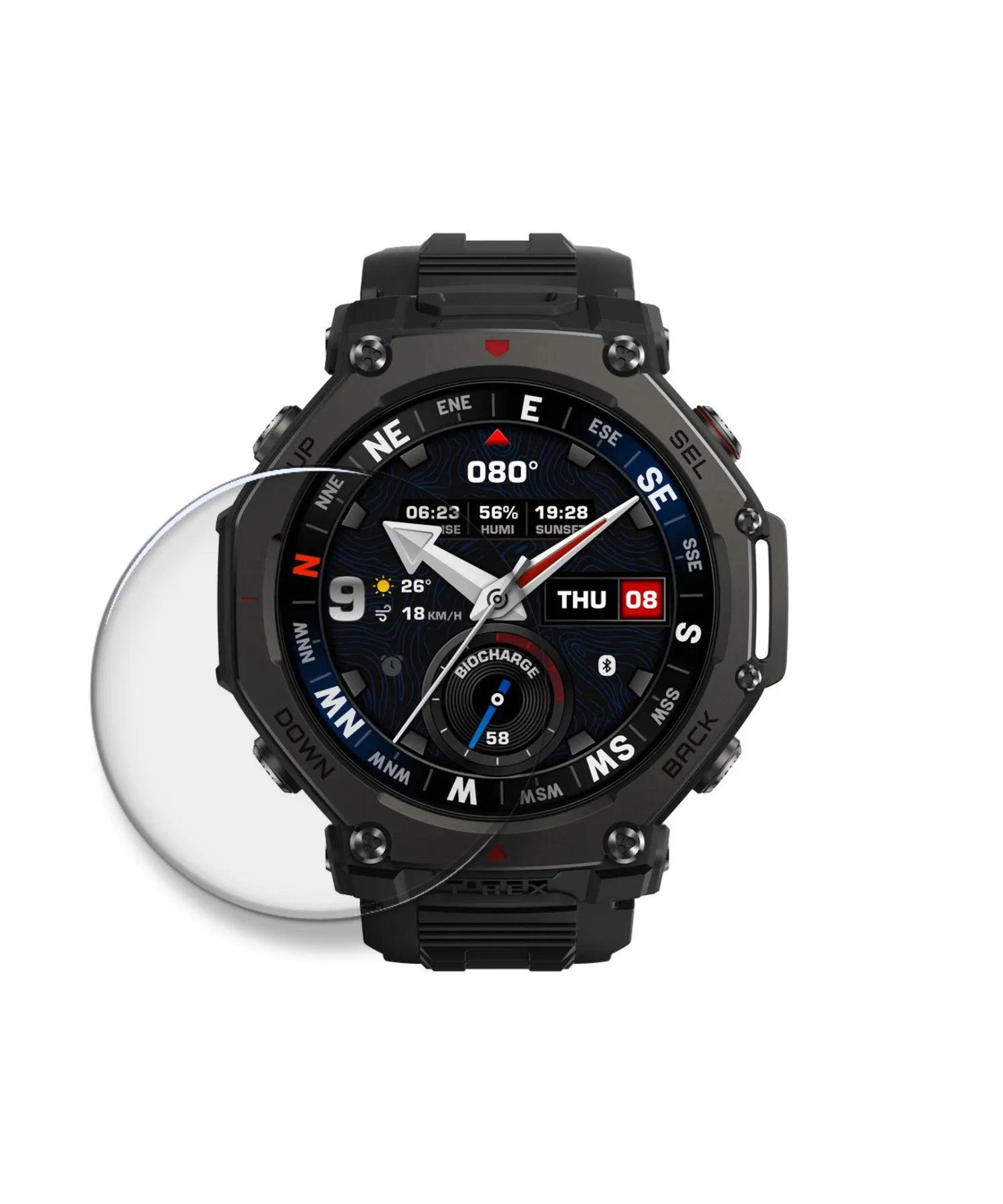 Protecteur d'écran Amazfit T-Rex 3 Pro - 48mm (verre)