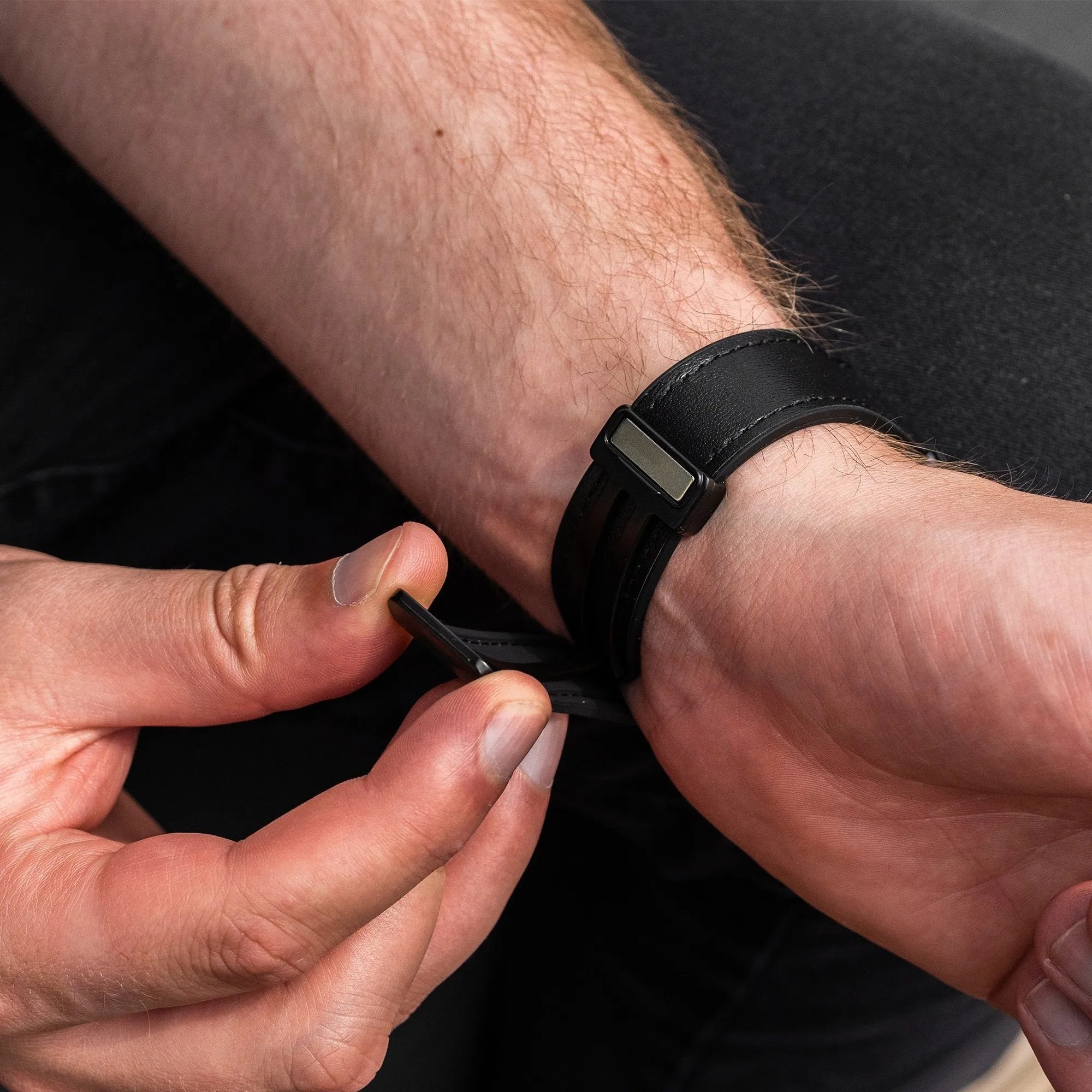 Amazfit Balance 2 Leather Strap with D-Buckle (Black)