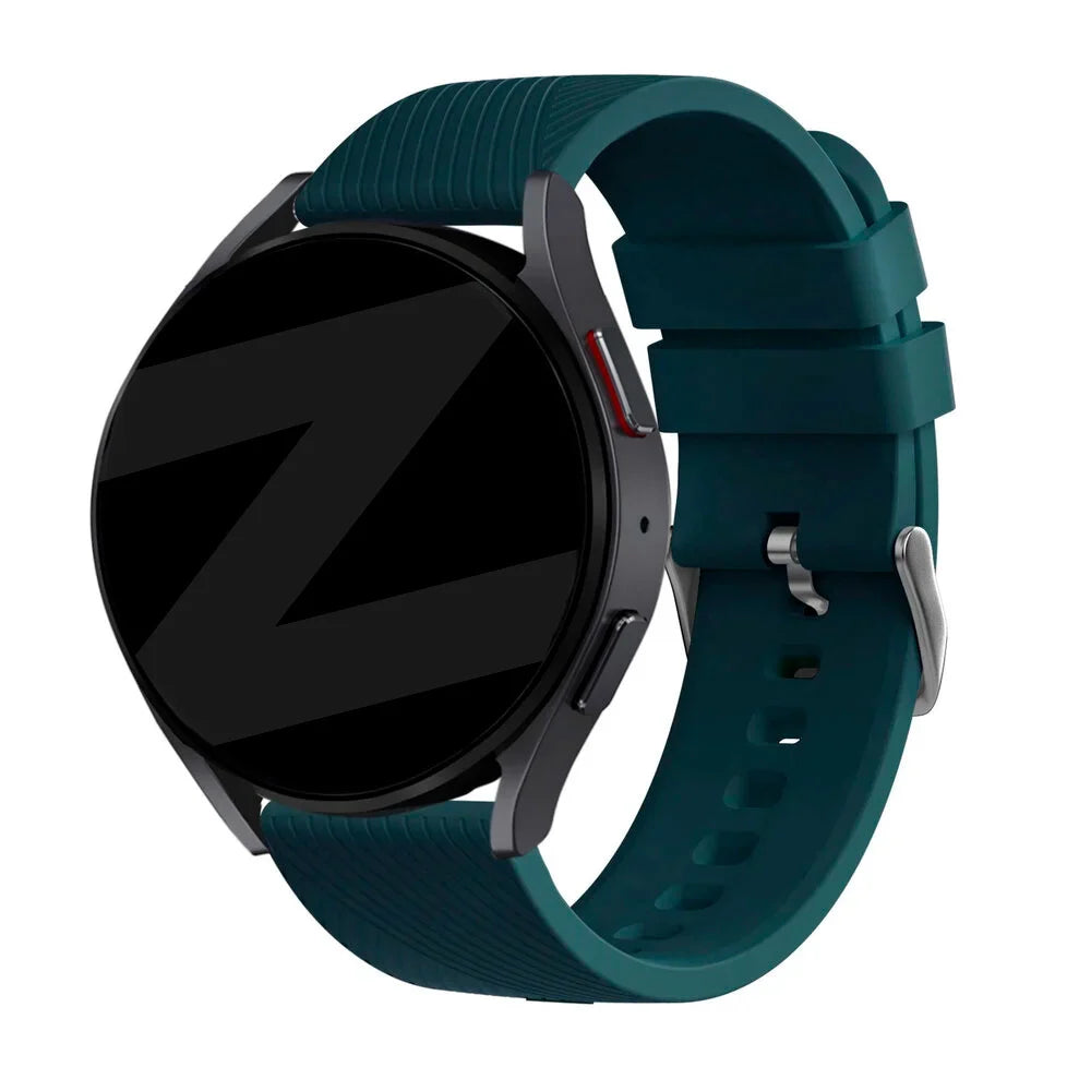 Bandz Pebble Round 2 - 20mm Silicone Strap 'Deluxe' (Dark Green)