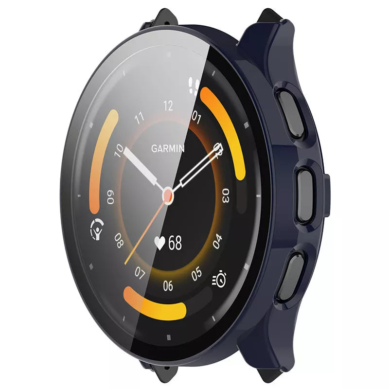 Coque rigide avec verre Garmin Venu 3 (bleu foncé)