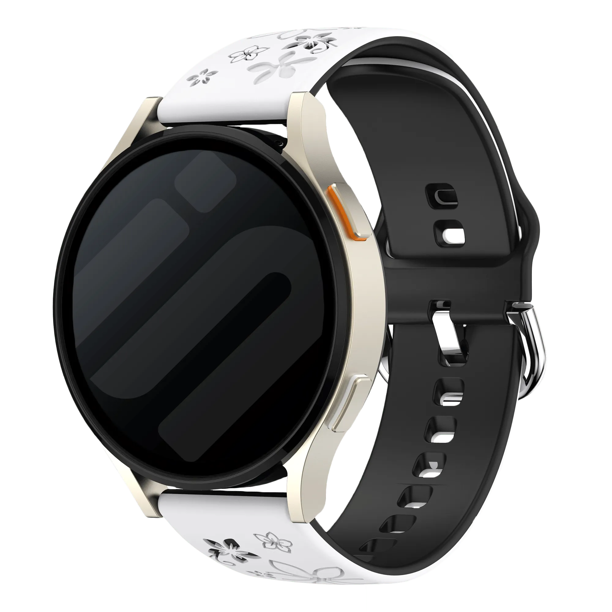 Coros Apex 42mm Flower Silicone Strap (White/Black)