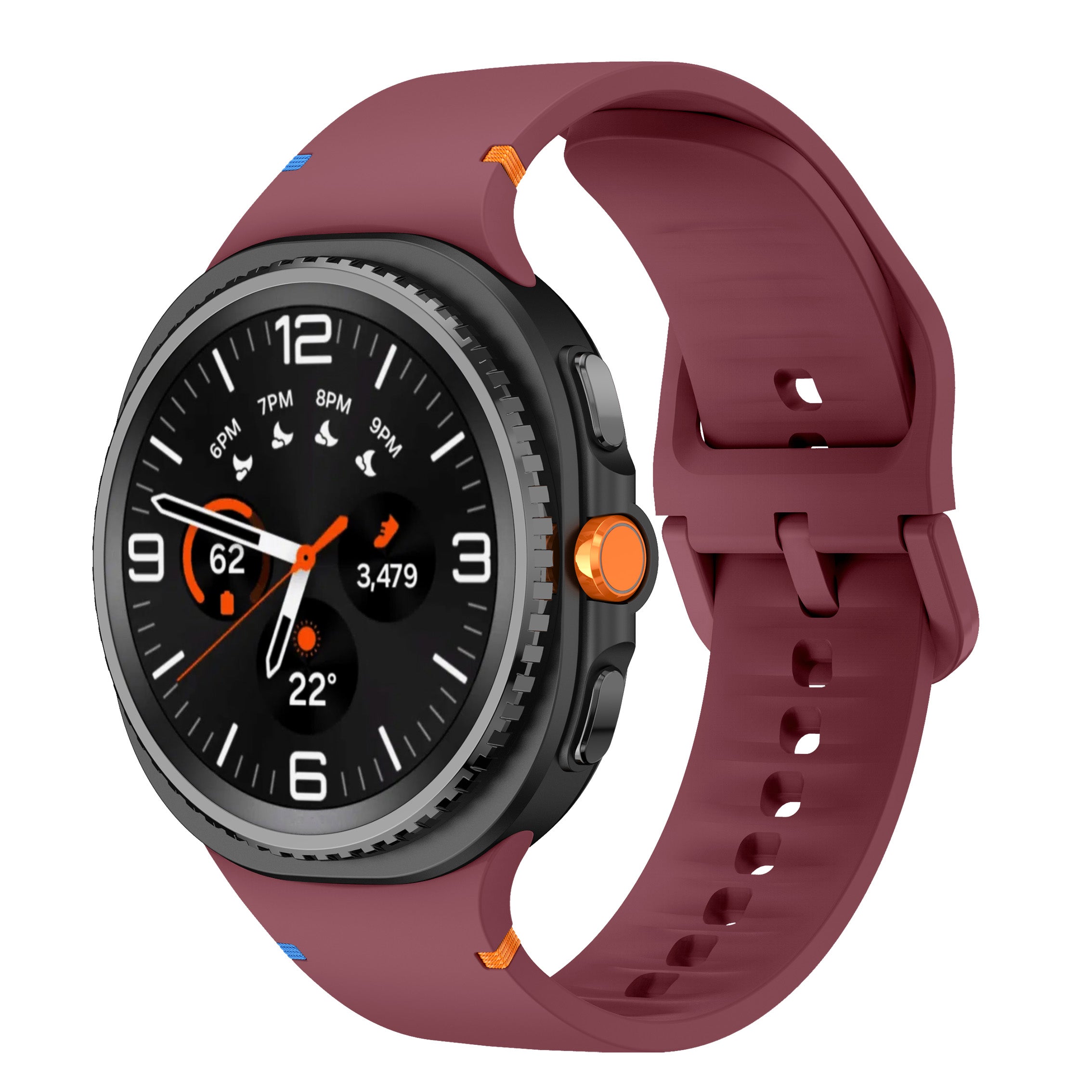 Bracelet silicone Samsung Galaxy Watch 8 Classic (bordeaux)